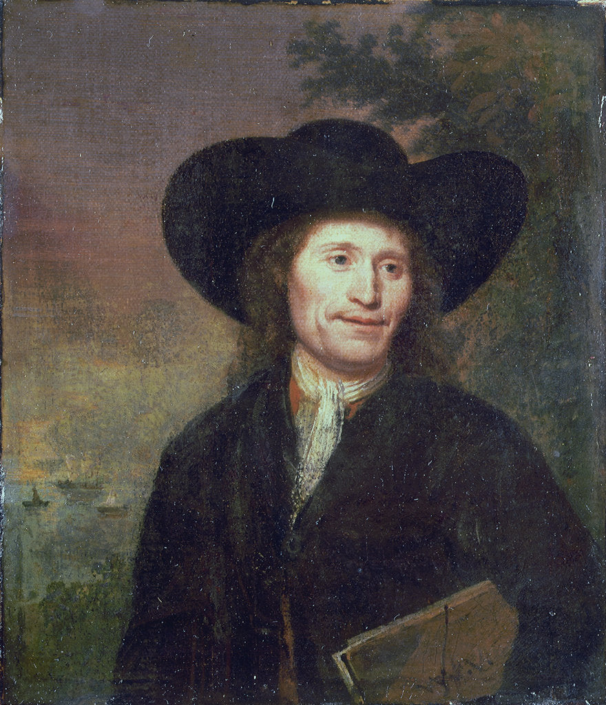 Detail of Portrait of a gentleman (circa 1670) by unknown