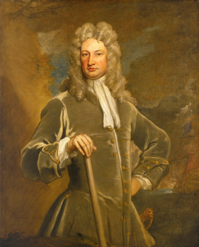 Detail of Sir Charles Wager (1666-1743) by Godfrey Kneller