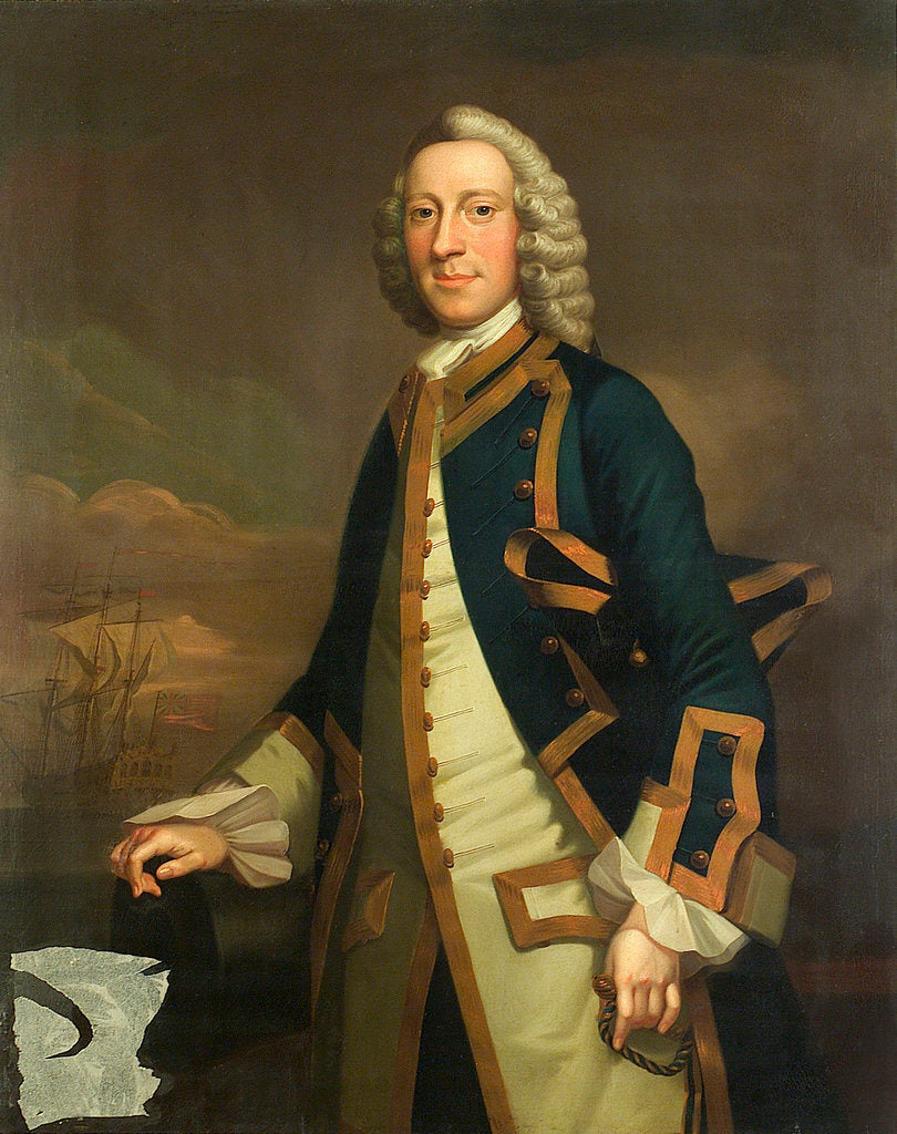 Detail of Portrait of a captain by John Wollaston