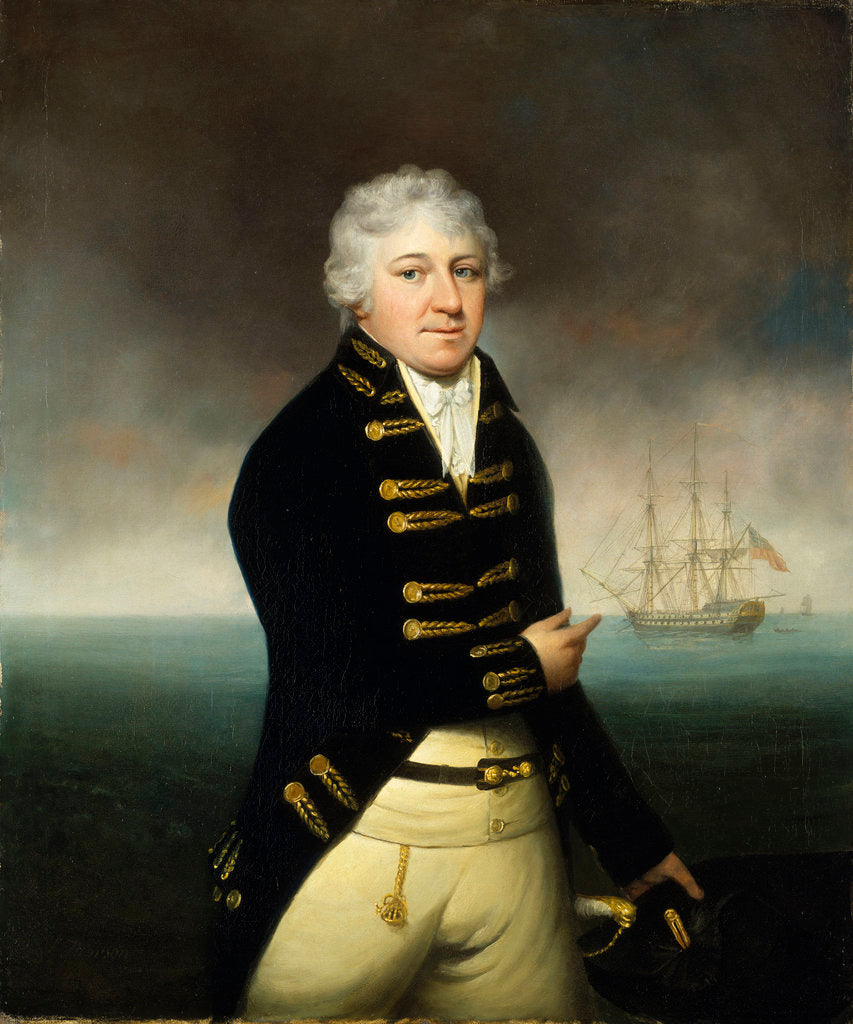 Detail of Portrait of an East India Company captain by Stephen Hewson