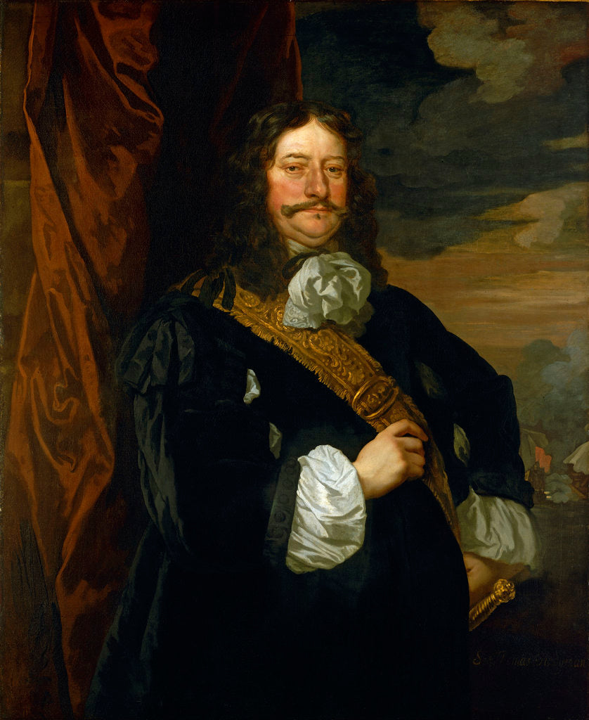 Detail of Flagmen of Lowestoft: Vice-Admiral Sir Thomas Teddeman (1620-1668) by Peter Lely