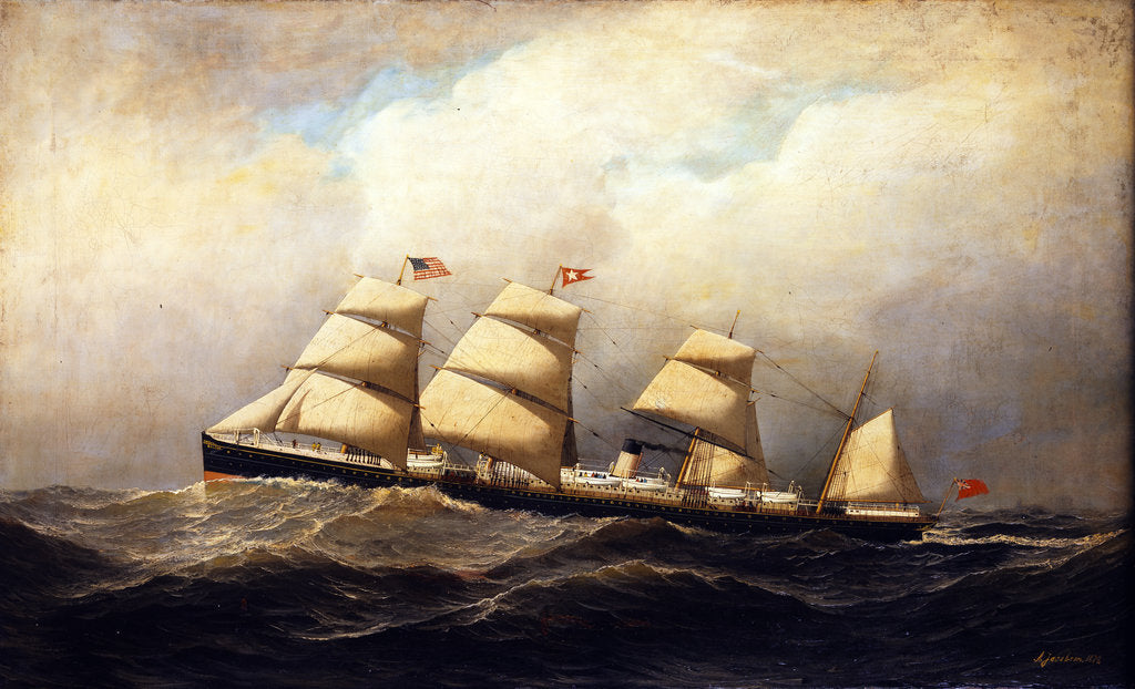 Detail of The steamship Baltic by Antonio Nicolo Gasparo Jacobson