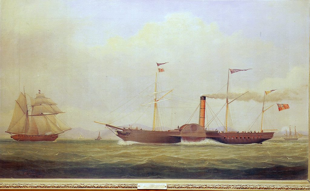 Detail of The paddle steamer 'Commodore' by William Clark
