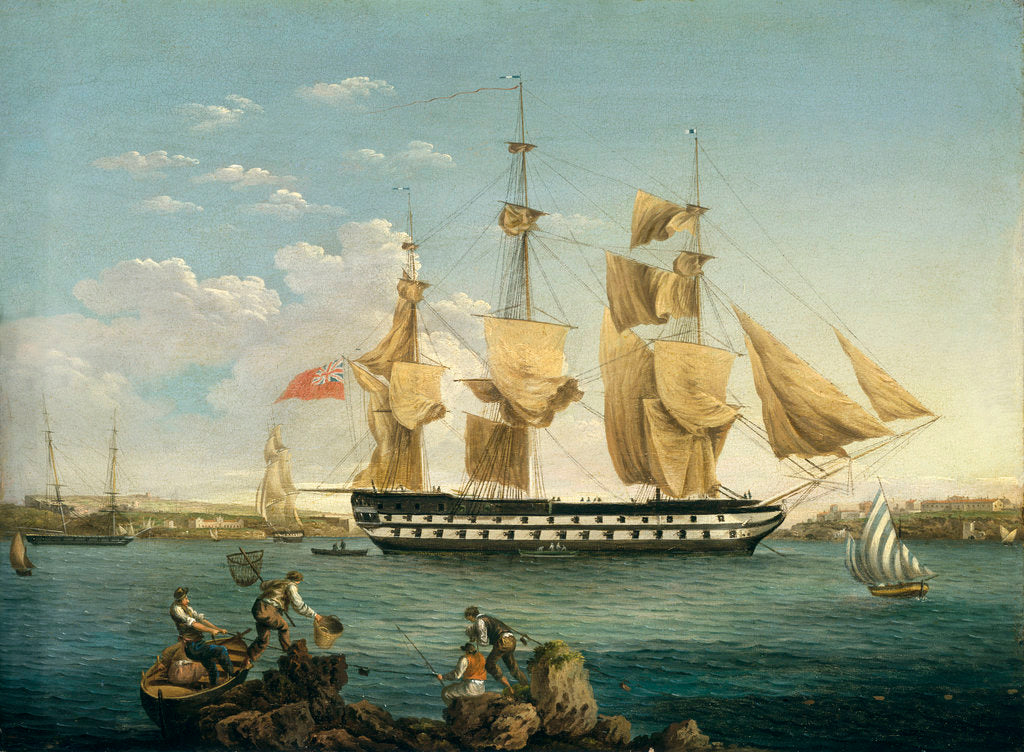 Detail of HMS 'Duncan' at Mahon by William Anderson