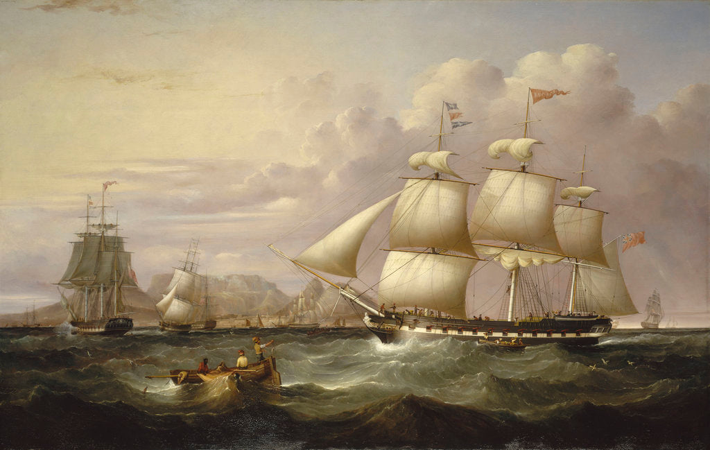 Detail of The Indiaman 'Euphrates' by Samuel Walters