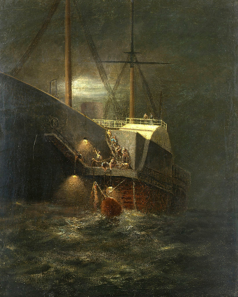 Detail of A buoy caught in the paddle of the steamship 'Great Eastern' by Henry Clifford