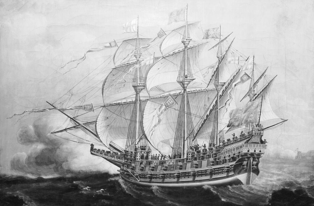 Detail of HMS 'Great Harry' by British School