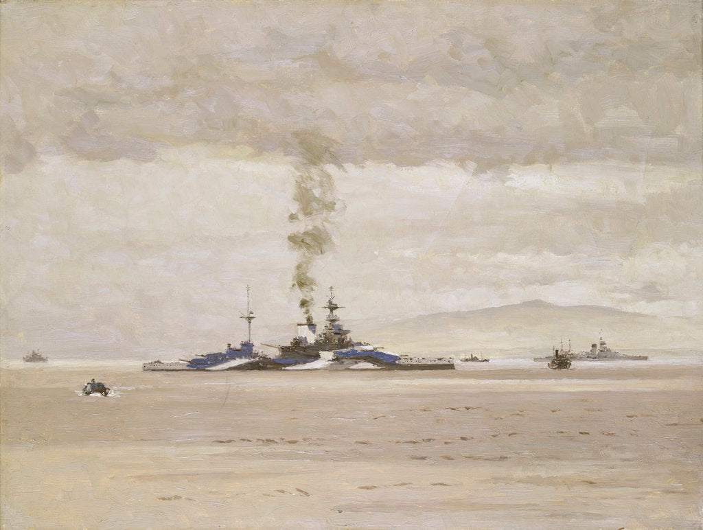 Detail of HMS 'Malaya' by Norman Wilkinson