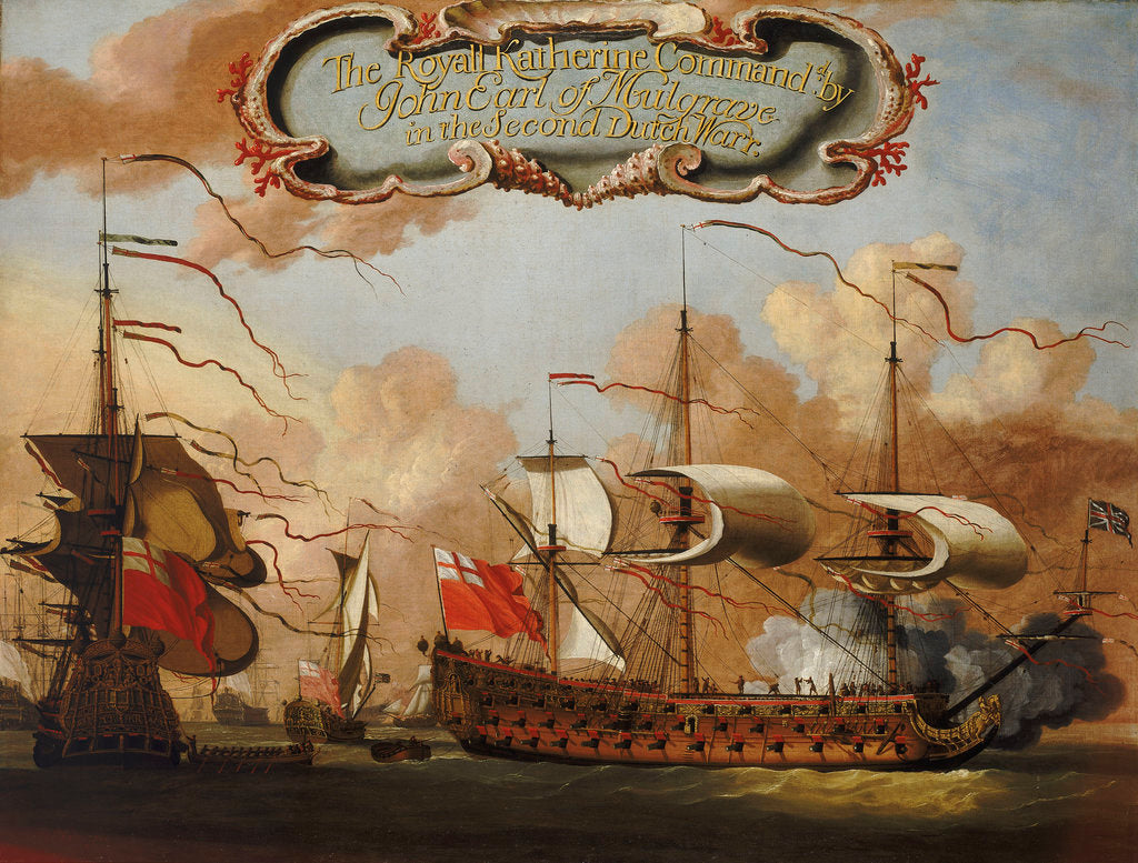 Detail of HMS 'Royal Katherine' by H. Vale