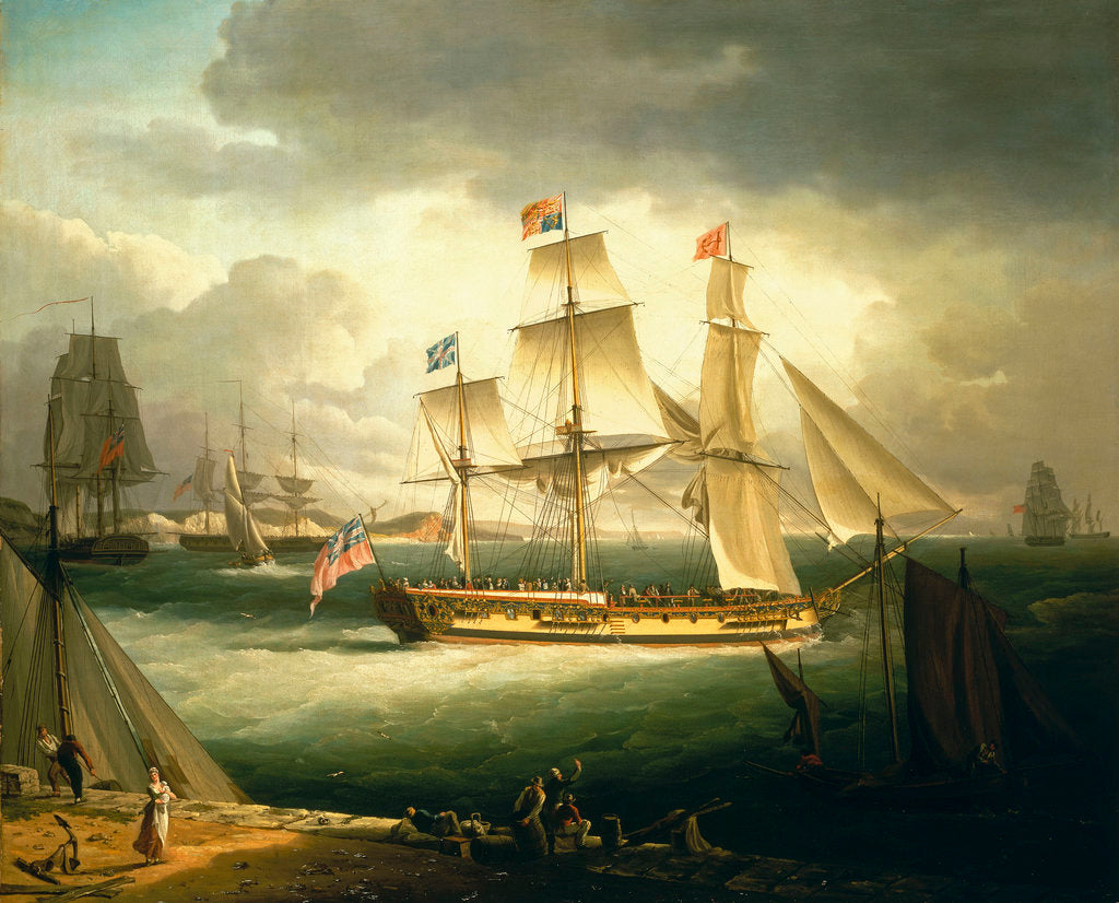 Detail of The 'Royal Sovereign' by John Thomas Serres