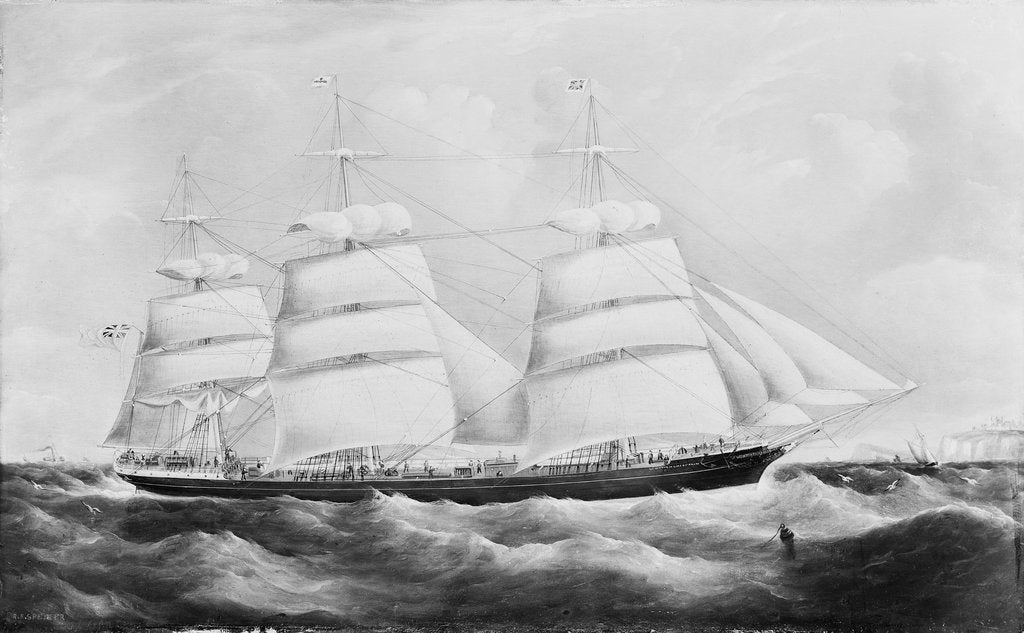 Detail of The clipper 'Scottish Chieftain' (1856) by Richard B Spencer
