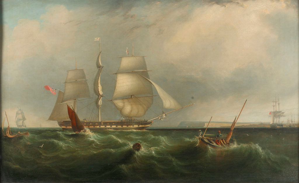Detail of The Indiaman 'Seringapatam' arriving home by G. W. Butland