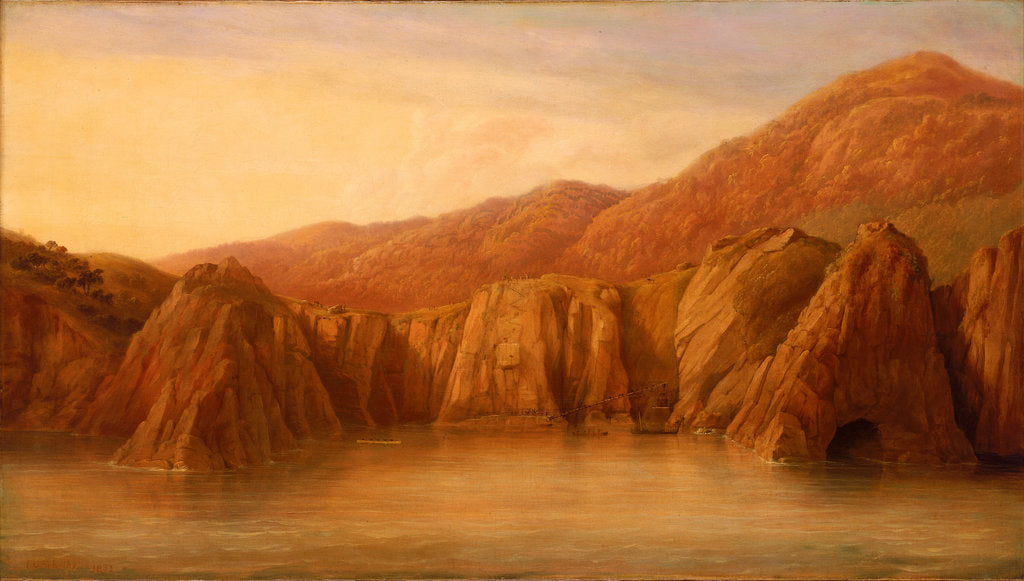 Detail of Salvage of stores and treasure from HMS 'Thetis' at Cape Frio by John Christian Schetky