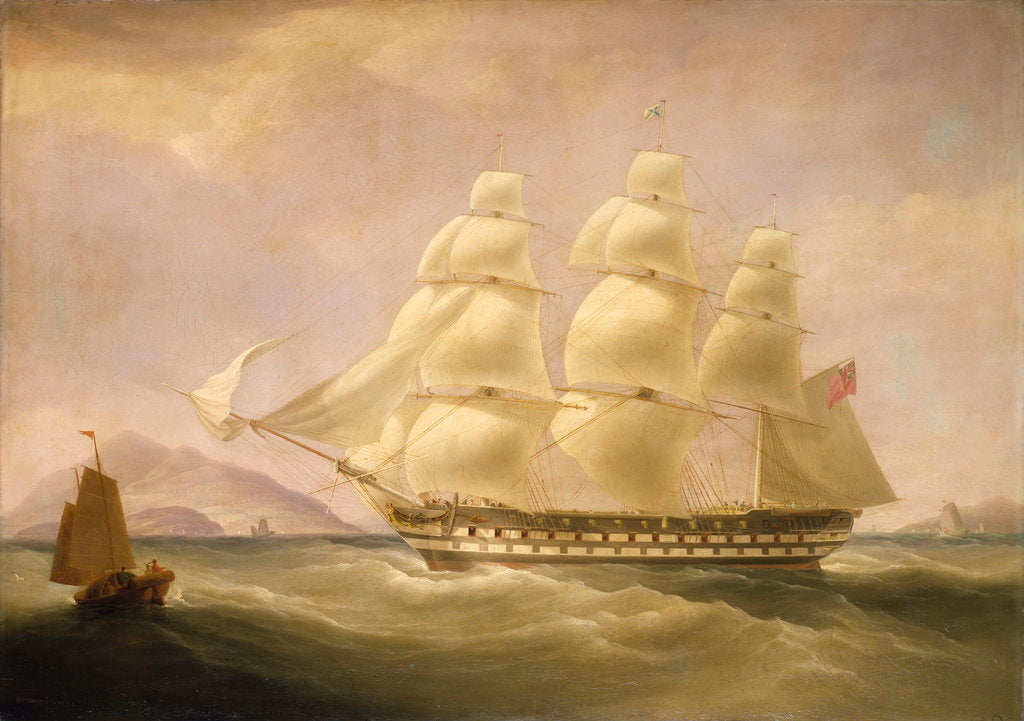 Detail of The East Indiaman 'Triton' by William John Huggins