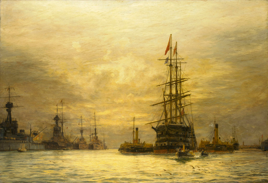 Detail of The last voyage of 'HMS Victory', 1922 by William Lionel Wyllie