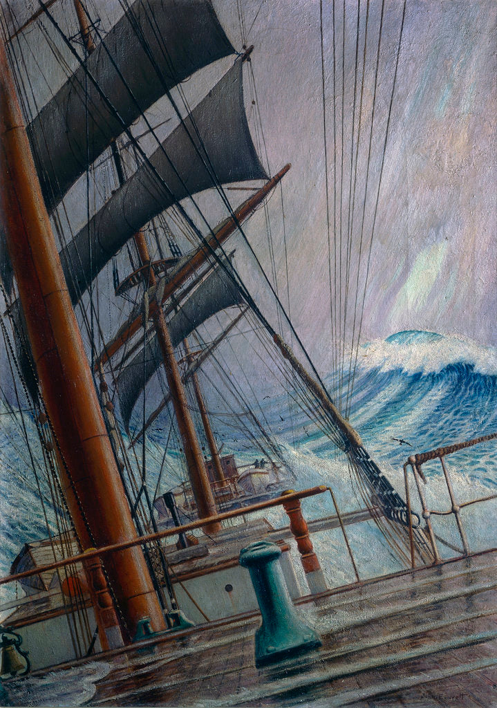 Detail of A deck scene on the 'Wiscombe Park' by John Everett