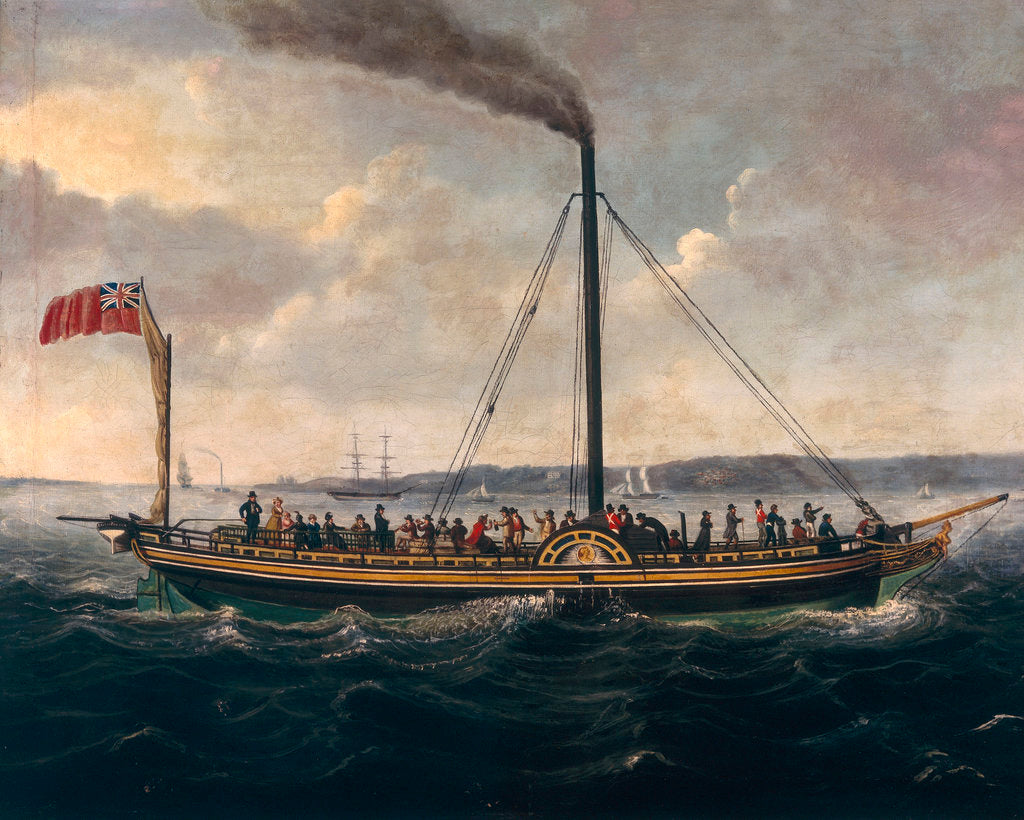 Detail of The paddle steamer 'British Queen' by British School