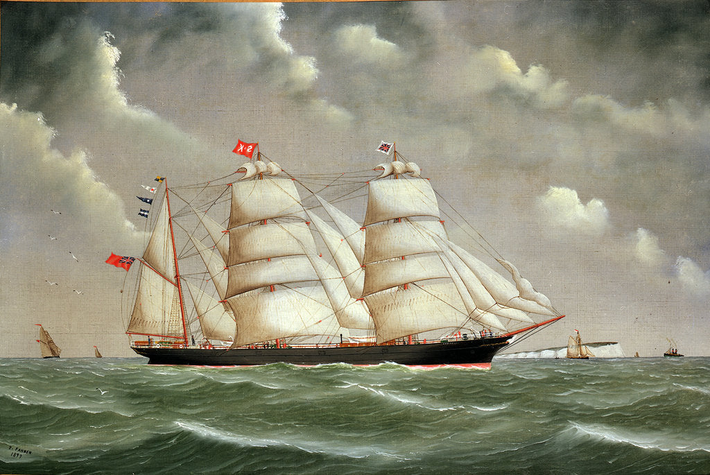 Detail of The barque 'Camphill' by Joseph Fannen