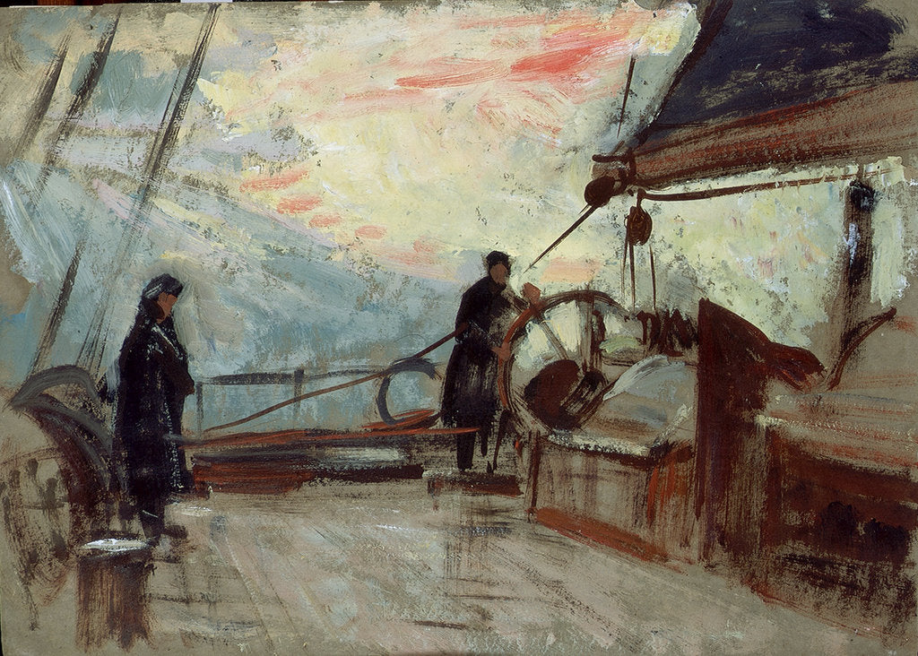 Detail of The deck of the 'Suzanne' by John Everett