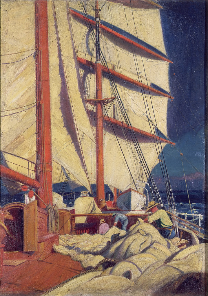 Detail of A scene from the deck of the 'Birkdale' by John Everett