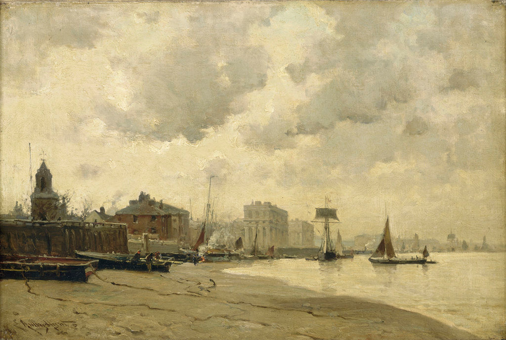 Detail of Greenwich ferry by E. Aubrey Hunt