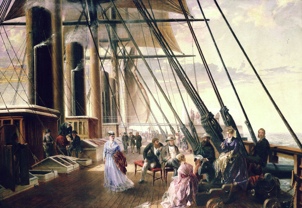 Detail of From Sheerness to Valentia, on board Brunel's paddle steamer 'Great Eastern' by Robert Dudley