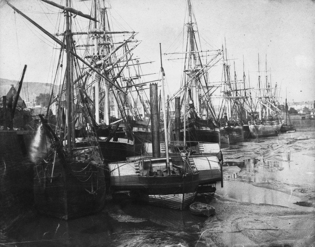 Detail of Shipping at low tide, Swansea by unknown