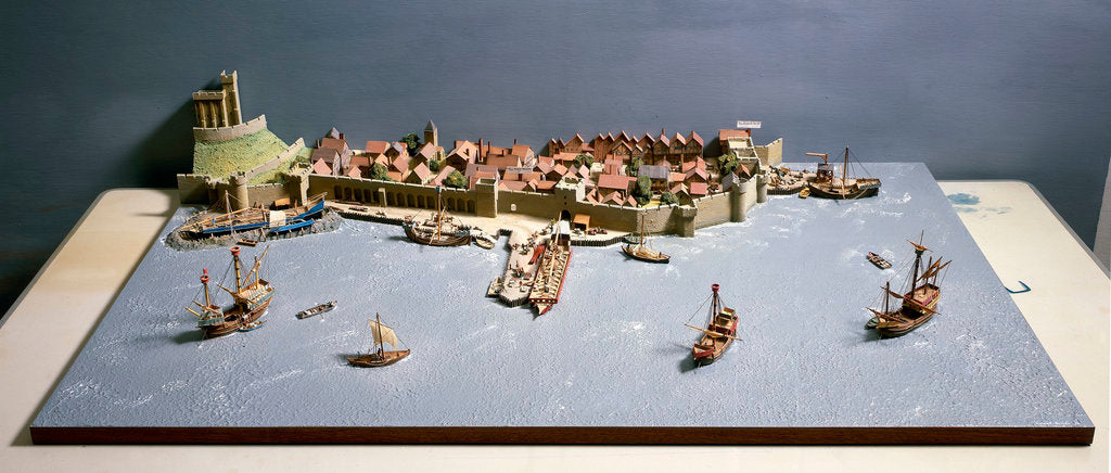 Detail of Topographic model, Port of Southampton by Kenneth Britten