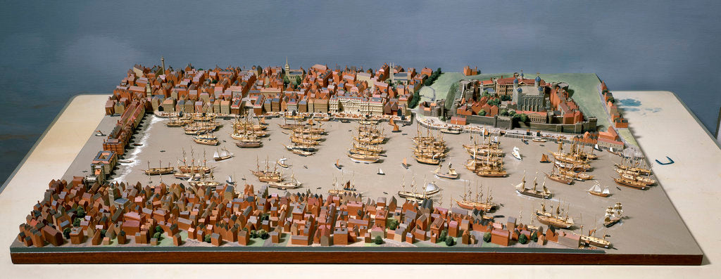 Detail of Topographic model, Port of London by Kenneth Britten
