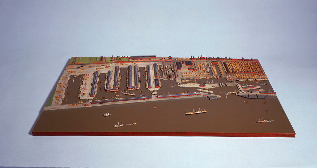 Detail of Topographic model, Liverpool Docks by Kenneth Britten