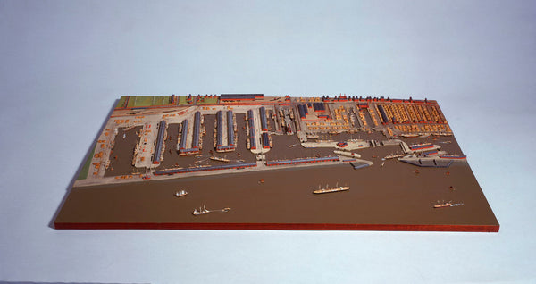 Topographic model, Liverpool Docks posters & prints by Kenneth Britten
