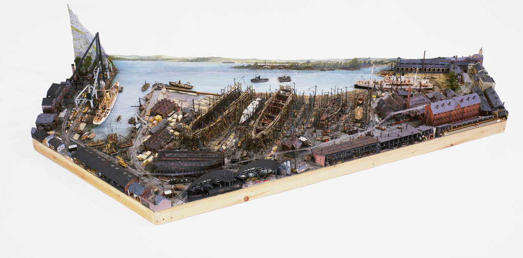 Detail of Topographic model, Denny's shipyard, Dumbarton by Michael K. Buxton