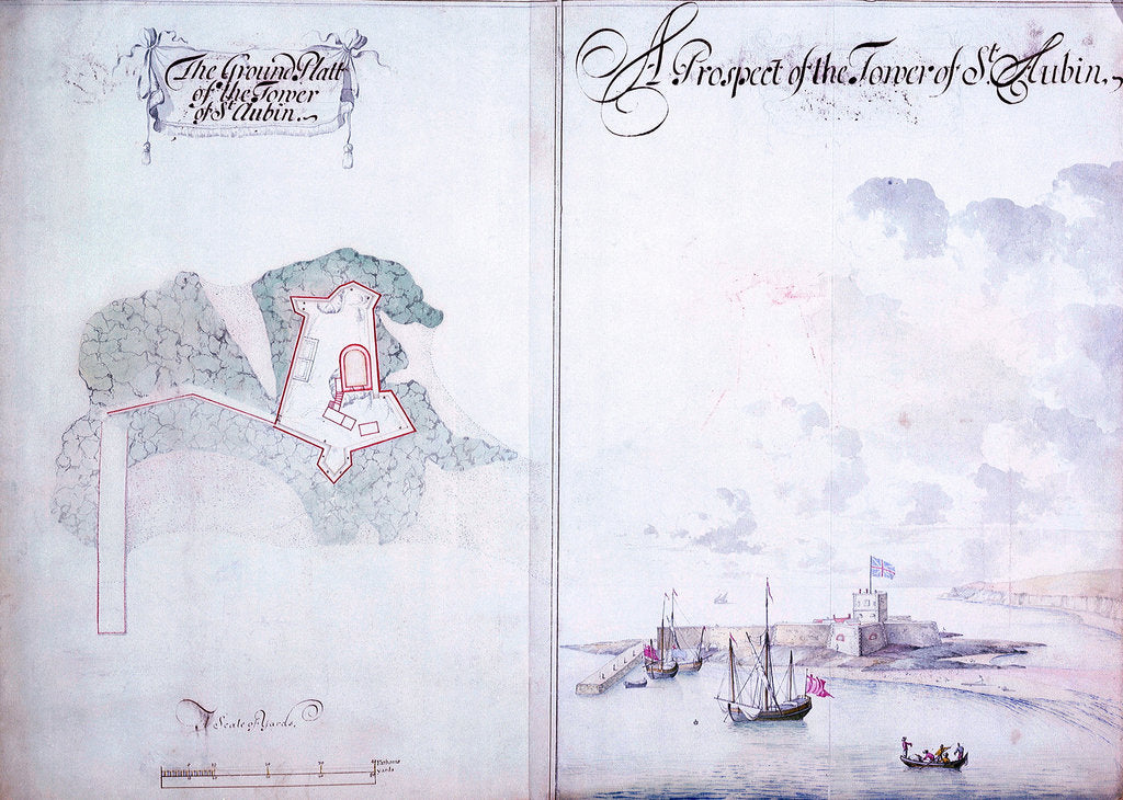 Detail of The tower of St. Aubin by Thomas Phillips