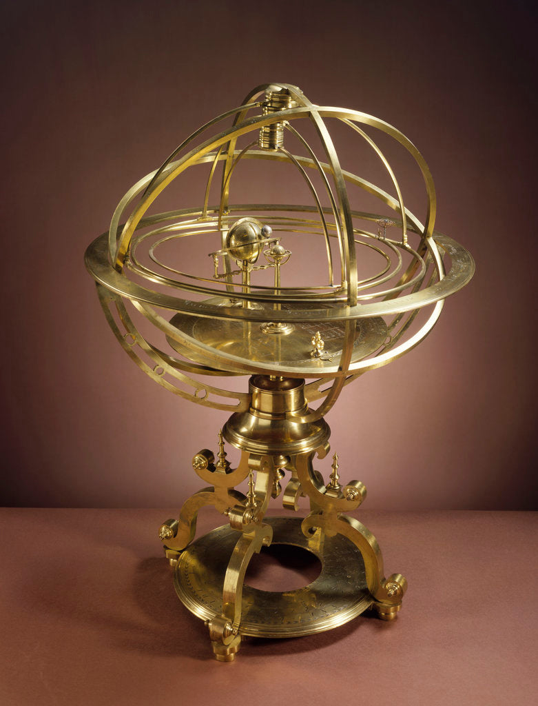 Detail of Orrery in the form of Renaissance Ptolemaic armillary sphere by Richard Glynne