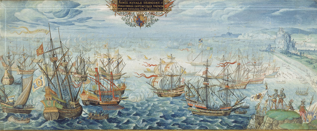 Detail of The Spanish Armada in the Strait of Dover, 1588 by Flemish School