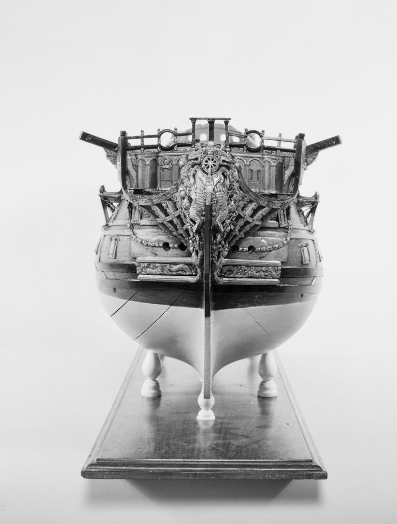 Detail of Full hull model of the 'Britannia' (1719), a 100-gun three-decker, first-rate ship of the line by unknown