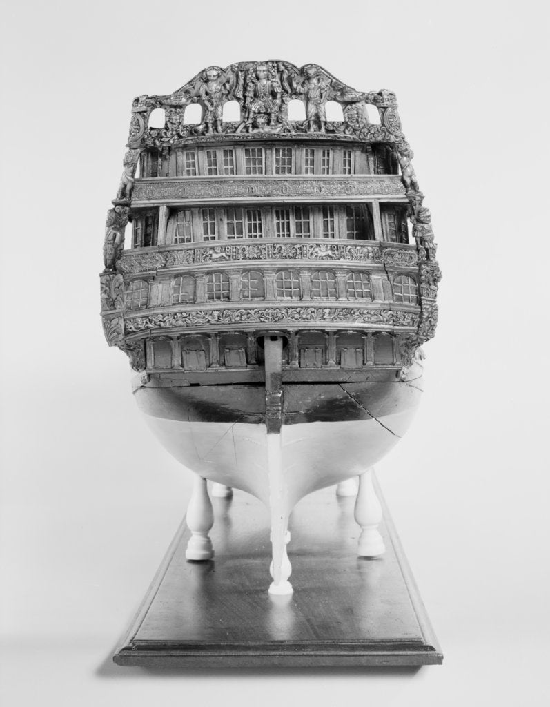 Detail of Full hull model of the 'Britannia' (1719), a 100-gun three-decker, first-rate ship of the line by unknown
