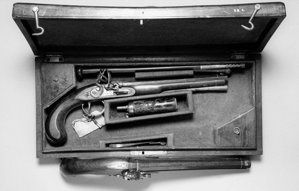 Detail of Duelling pistols by Robert Wogdon