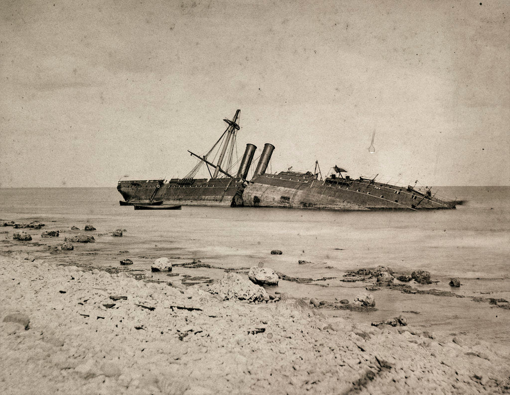 Detail of 'Colombo' wrecked on Minicoy Island by unknown