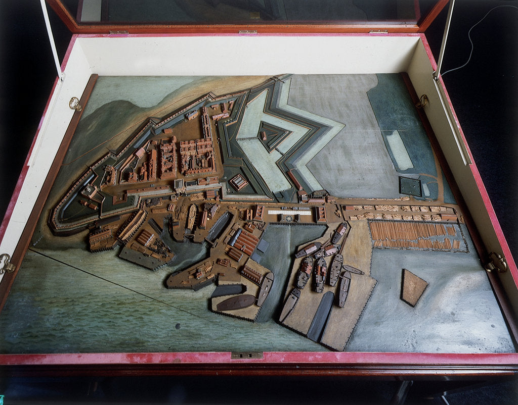 Detail of Topographic model, Royal Dockyards at Sheerness by George Stockwell