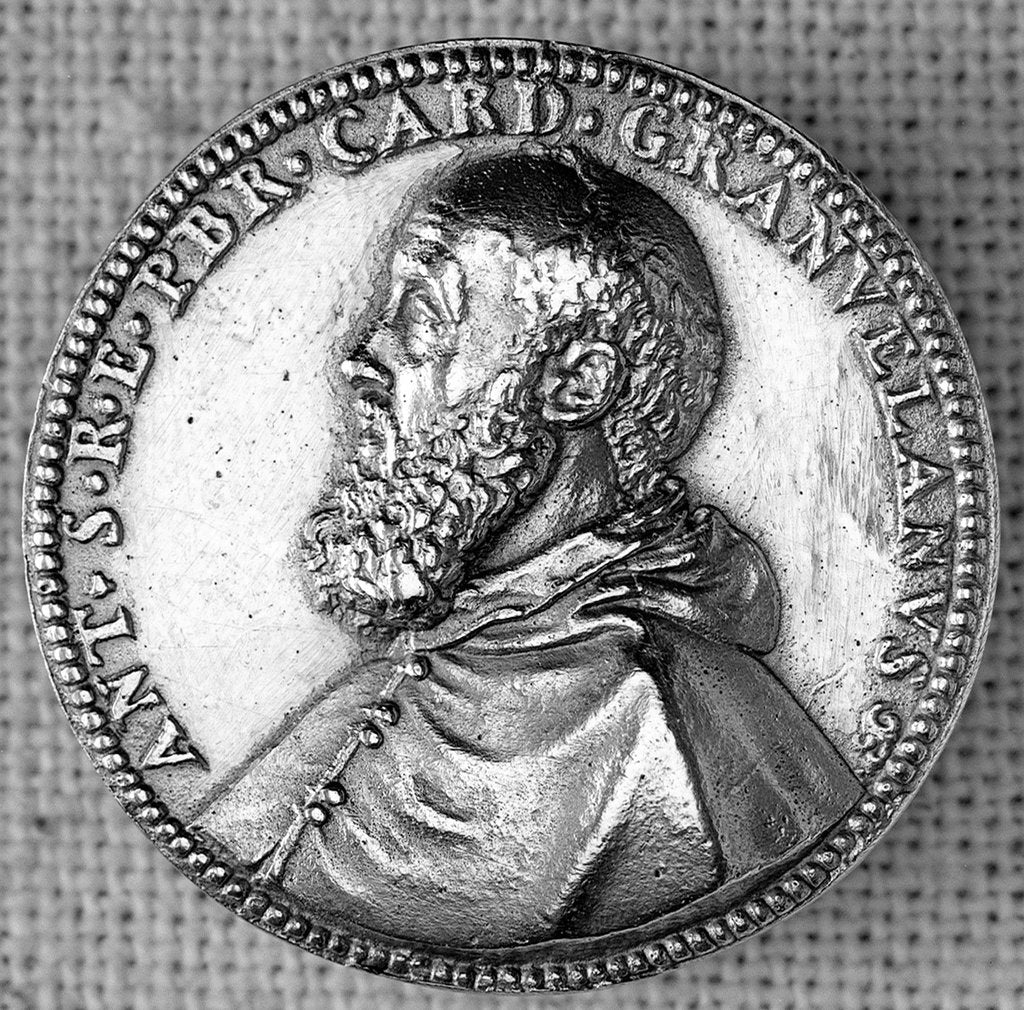 Detail of Medal commemorating Antonio Perrenot de Granvela (1516-86), Bishop of Arras, Archbishop of Malines, Cardinal & Viceroy of Naples by unknown