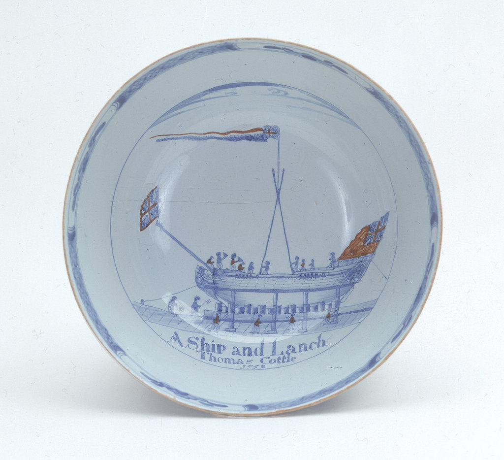 Detail of Ship bowl by unknown
