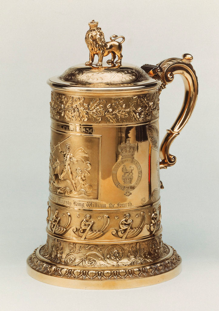 Detail of The King's Cup tankard by John Bridge 1830 by John Bridge
