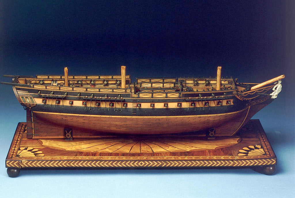 Detail of French 40 gun Frigate 'La Gloire' (1803) by unknown