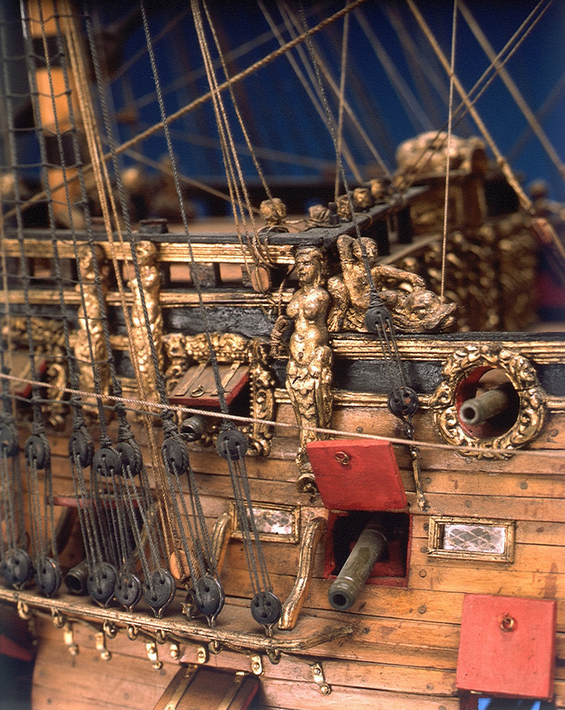 Detail of 'Naseby', 80-86 guns by Robert Spence