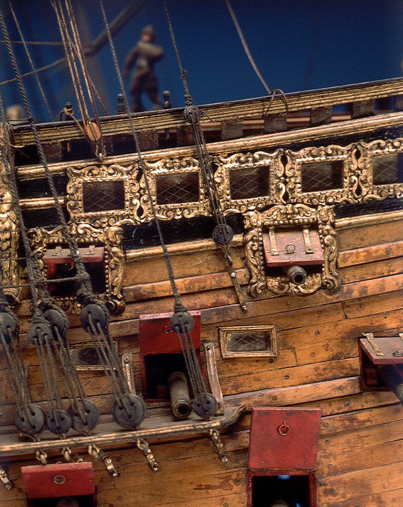 Detail of 'Naseby', 80-86 guns by Robert Spence