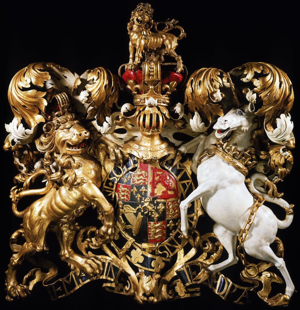 Detail of Royal coat of arms of King William III by unknown