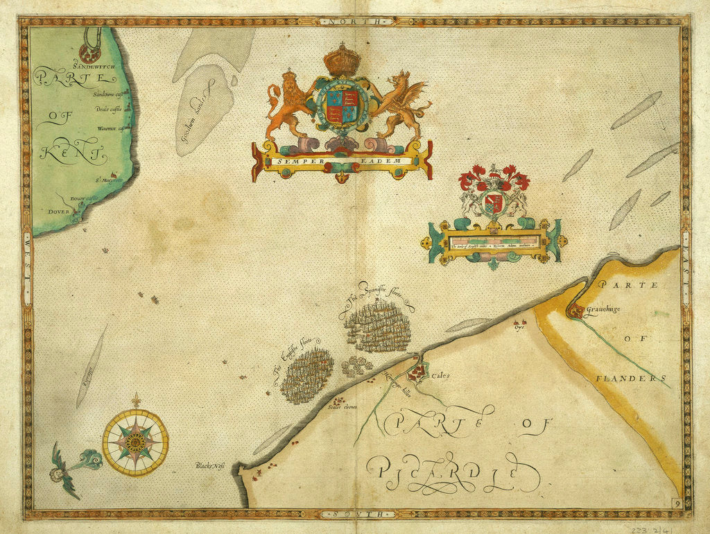 Detail of The fireship attack on the Spanish Armada, 7 August 1588 by Robert Adams