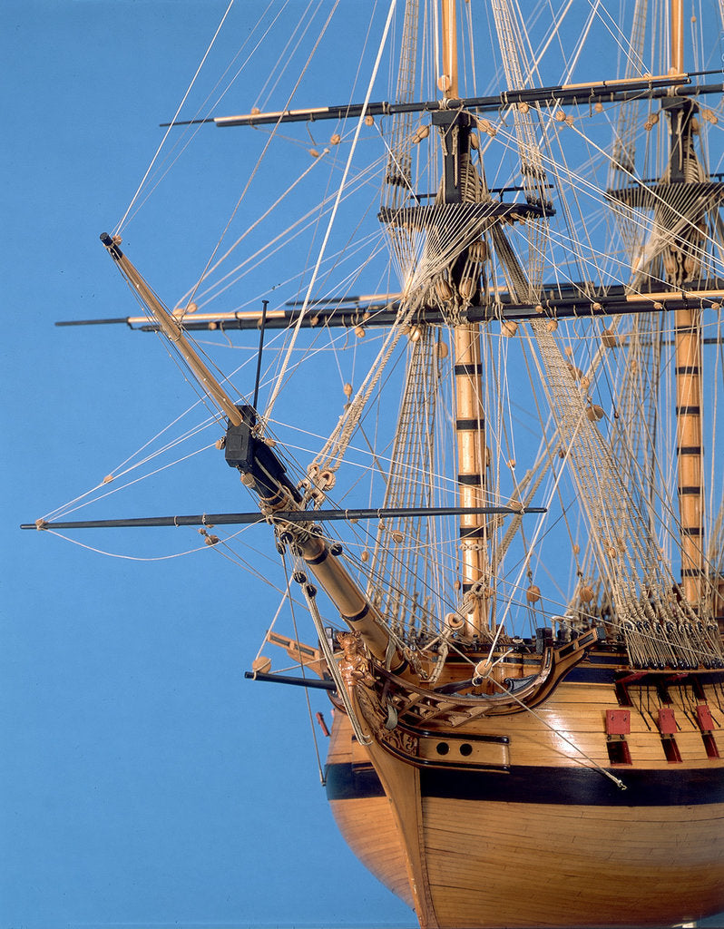 Detail of Possibly 'Hercules' or 'Thunderer', 74 guns - detail bow by unknown