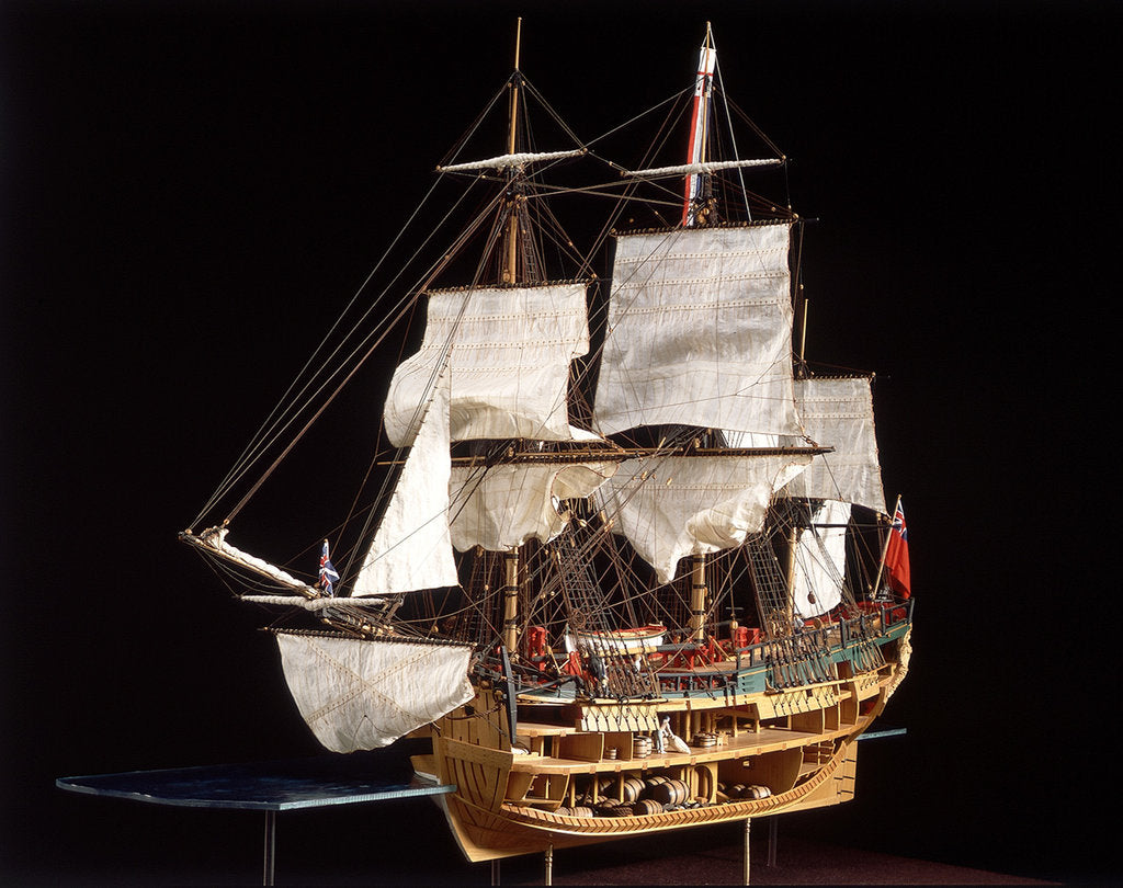 Detail of 'Endeavour', port by Robert A. Lightley